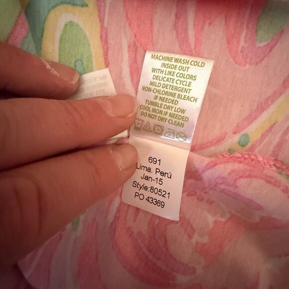 Women's XS Lilly Pulitzer Tabbie Tank Multi All Nighter Flamingo Print - Picture 6 of 6